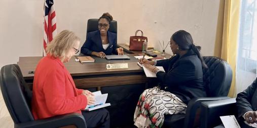 Liberia Anti-Corruption Commission Meets with INL Criminal Justice Expert Madam Linda Mayberry