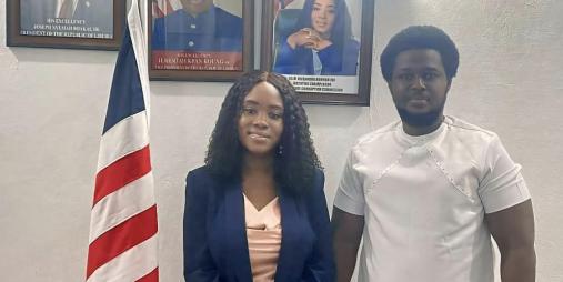 Cllr. Alexandra K. Zoe, Executive Chairperson of the Liberia Anti-Corruption Commission (left), with Mr. Francis Ben Kaifala, Head of the Anti-Corruption Commission (ACC) of Sierra Leone.